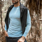 Maglione girocollo in cotone Pima Blue Sky