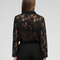 Camicia in pizzo nera Avryno