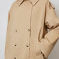Trench corto in gabardine di cotone