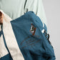 Borsa aviator blu in cotone