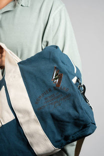 Borsa aviator blu in cotone