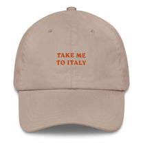 Cappellino da baseball “Take Me to Italy” con ricamo