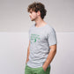 T-shirt in cotone con stampa messaggio