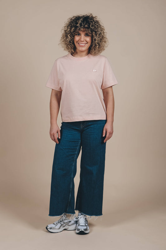 T-shirt Essentials in cotone biologico da donna rosa chiaro