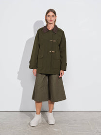 Parka donna con colletto a risvolto e chiusura con zip
