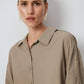 Camicia oversize con maniche ricamate in maglia