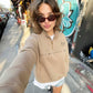 Felpa unisex oversize Love Me & Hate Me con zip e ricamo