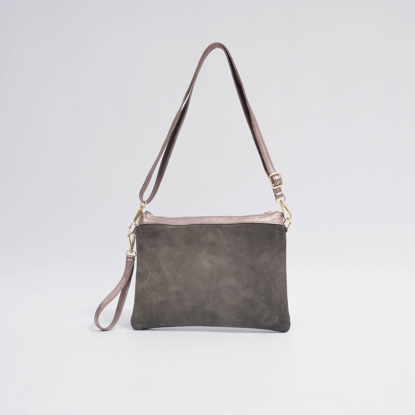 Pochette in pelle con tracolla