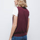 Gilet in maglia con scollo a V e bottoni