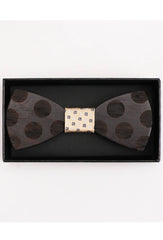Papillon in legno con pochette coordinata