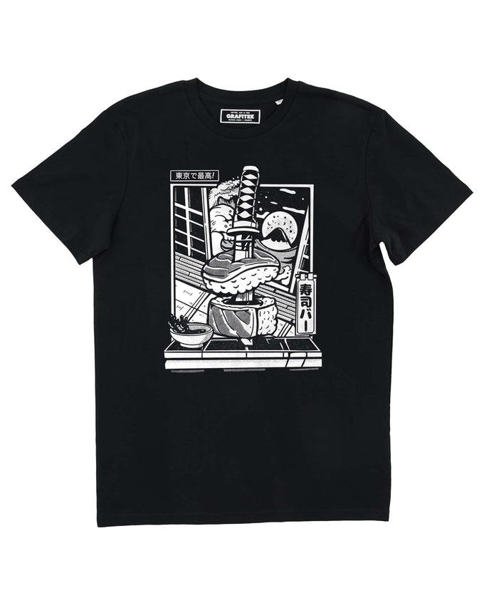 T-shirt grafica Katana & Sushi in cotone biologico