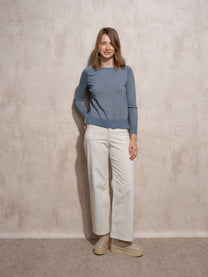Maglione girocollo in lurex da donna