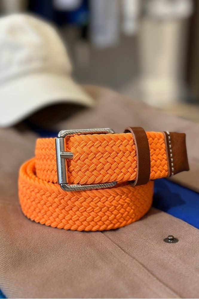 Cintura intrecciata arancione neon Amalfi