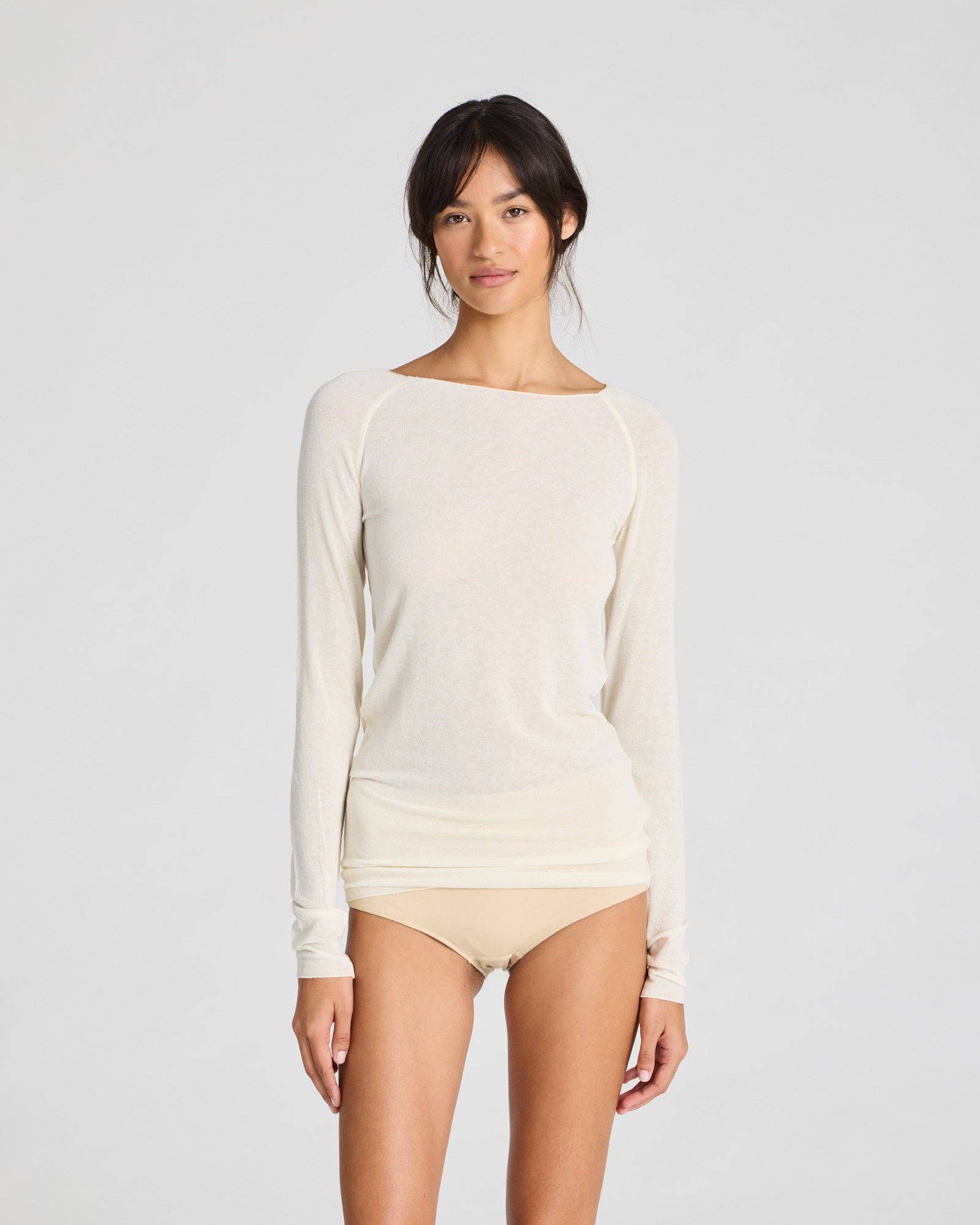 Maglia in lana Amalie bianco sporco