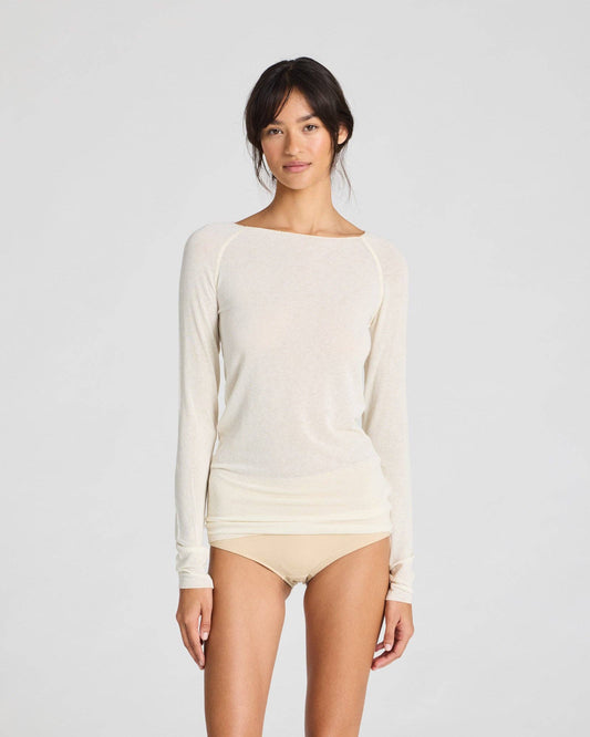 Maglia in lana Amalie bianco sporco