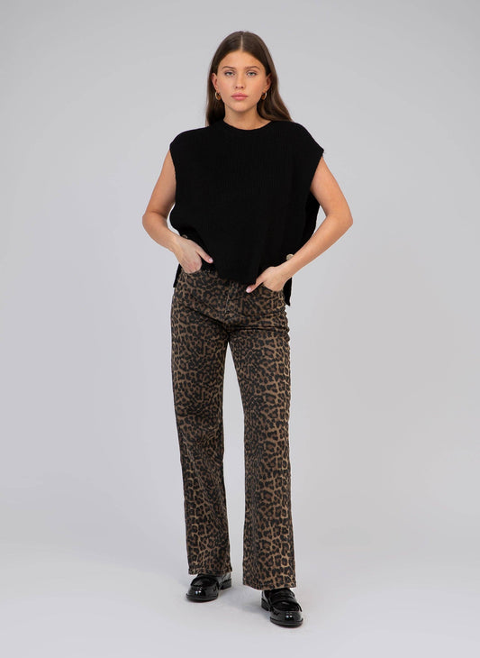 Pantaloni Paramour leopardati a vita alta