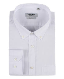 Camicia bianca comfort fit con colletto button-down