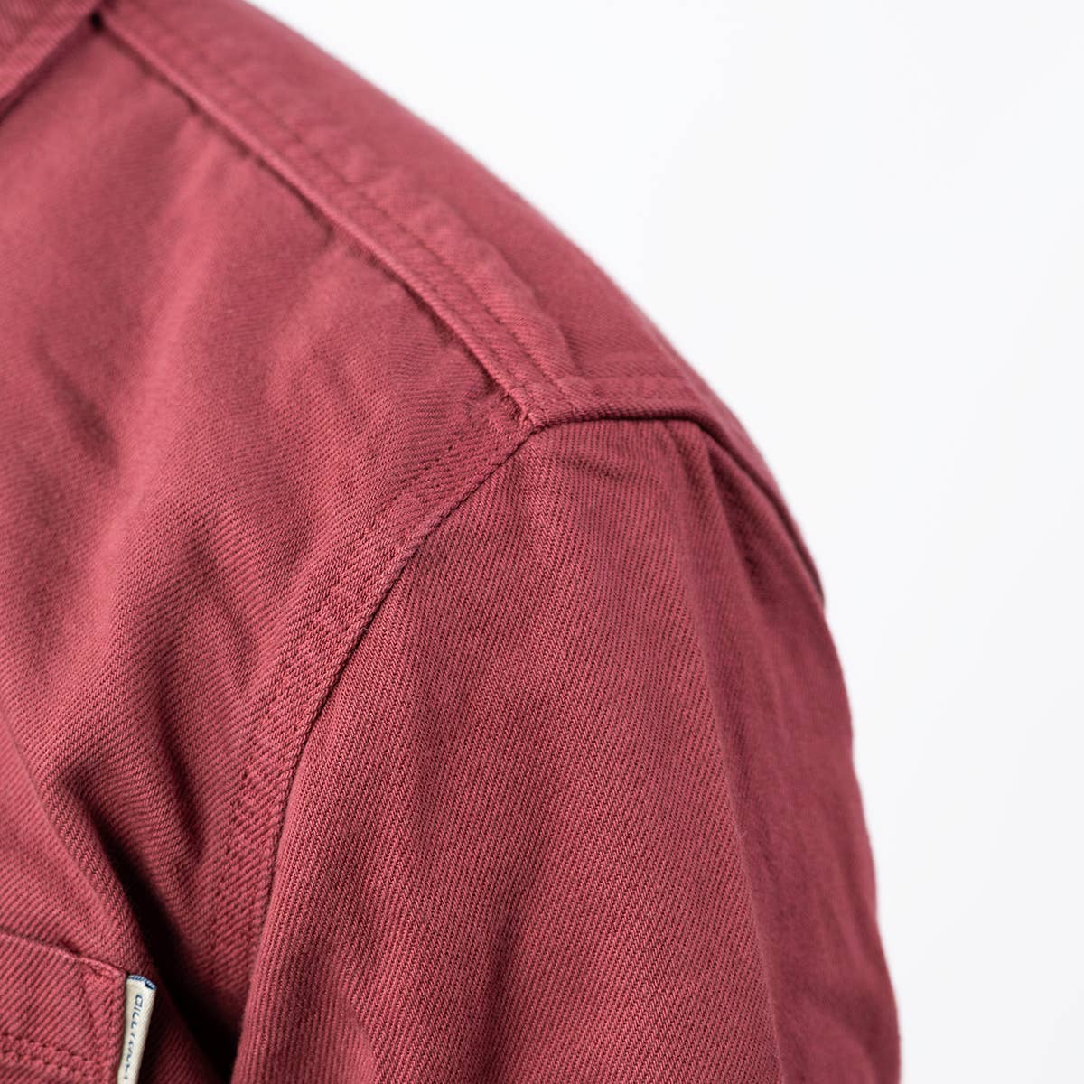 Sovracamicia in denim bordeaux