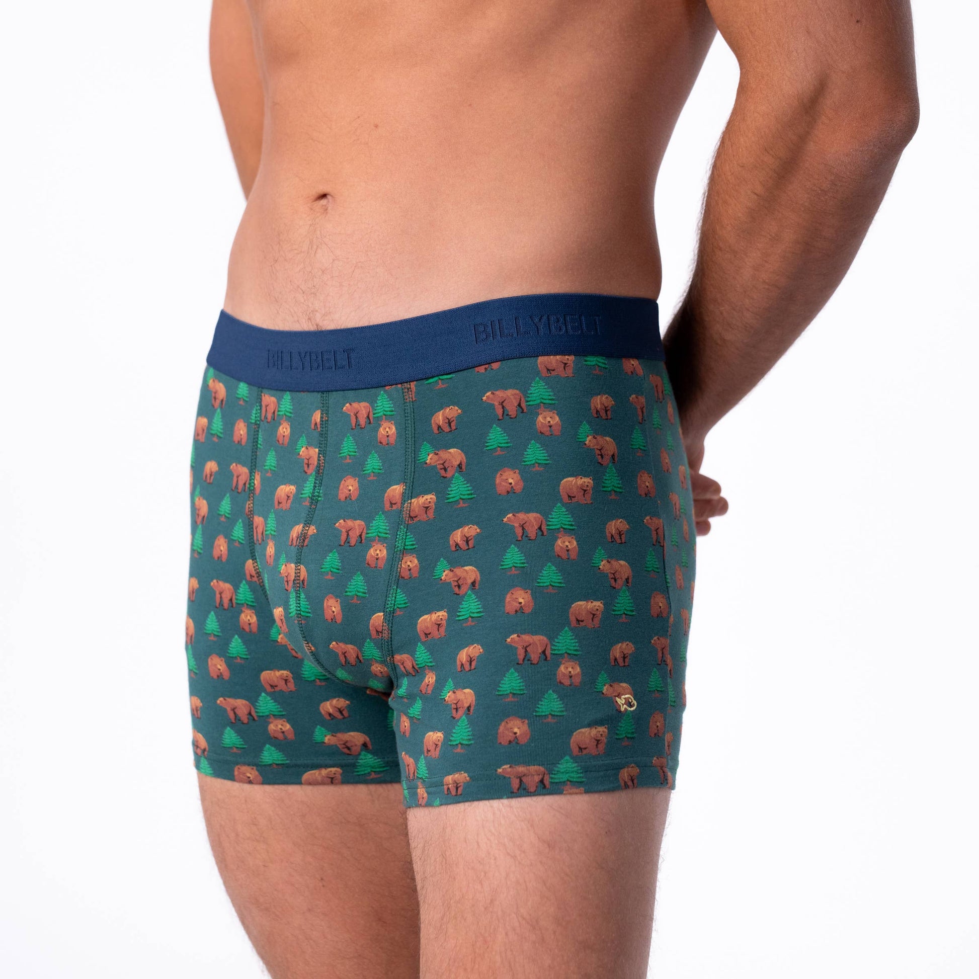 Boxer in cotone biologico con stampa orsi Kinai