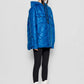 Giacca imbottita Wave con cappuccio blu reale