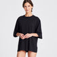 T-shirt oversize Maya in cotone biologico nera