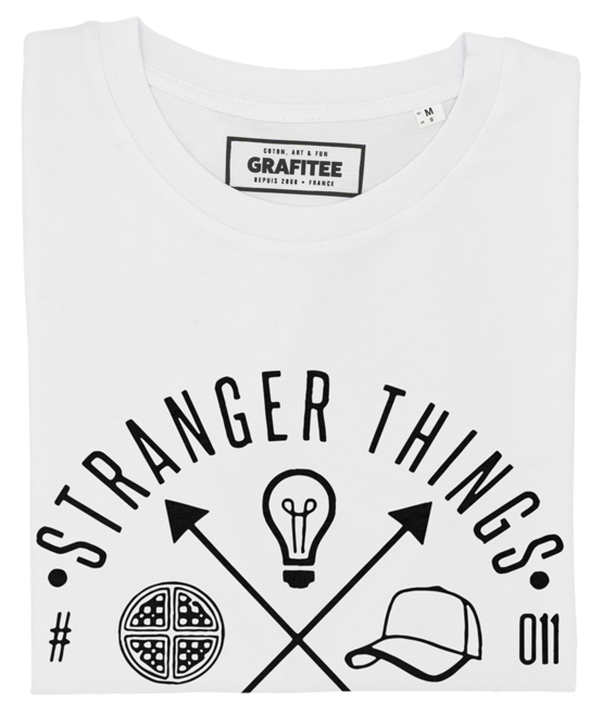 T-shirt Stranger Things con logo stile campeggio