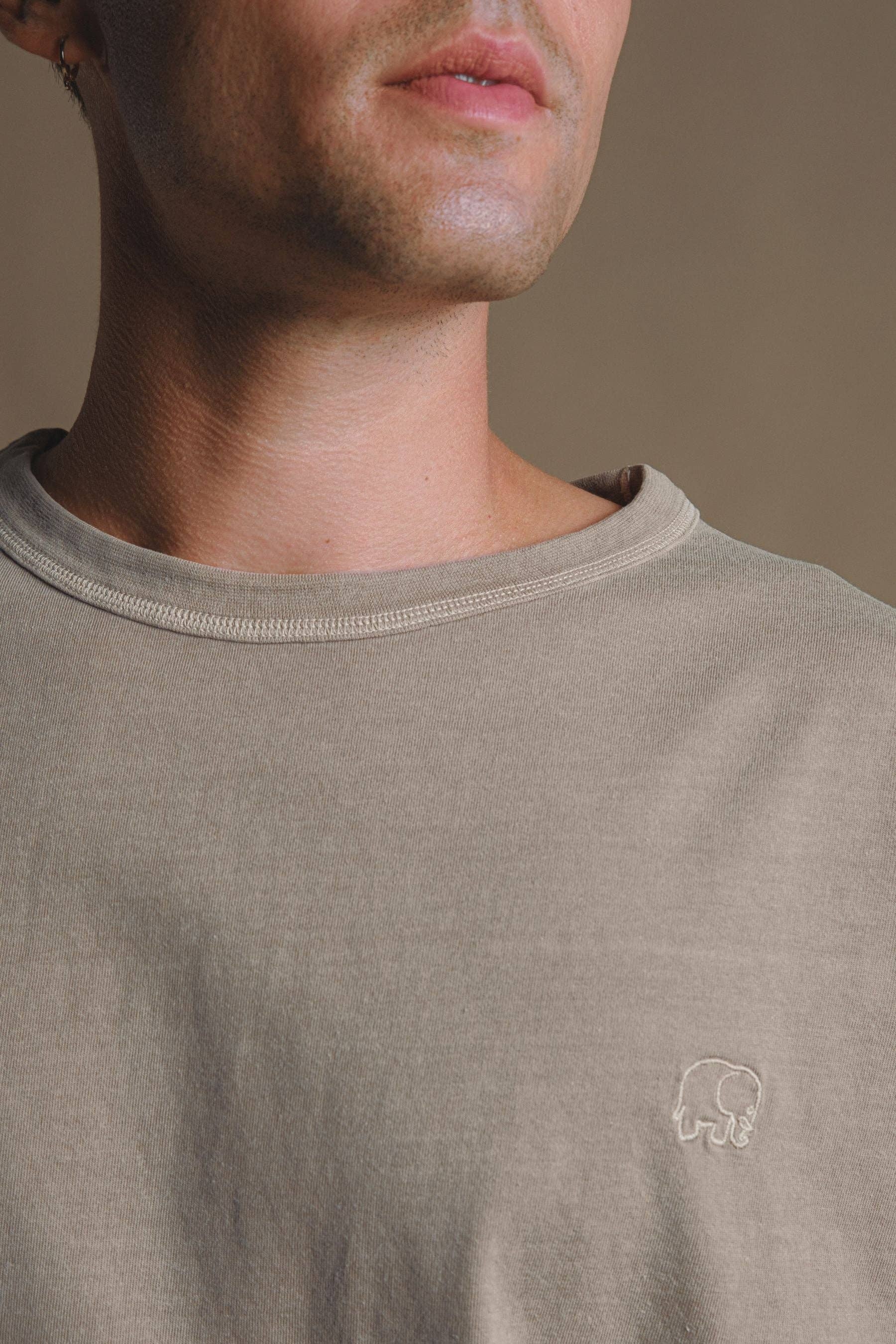 T-shirt oversize pesante in cotone biologico pigment-dyed Brindle