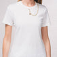 T-shirt basic aderente con catena dorata