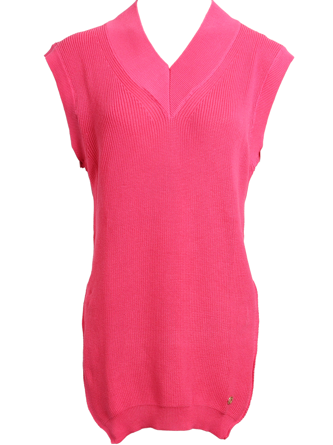 Gilet lungo in maglia di cotone