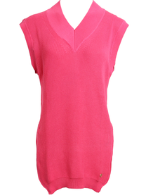 Gilet lungo in maglia di cotone