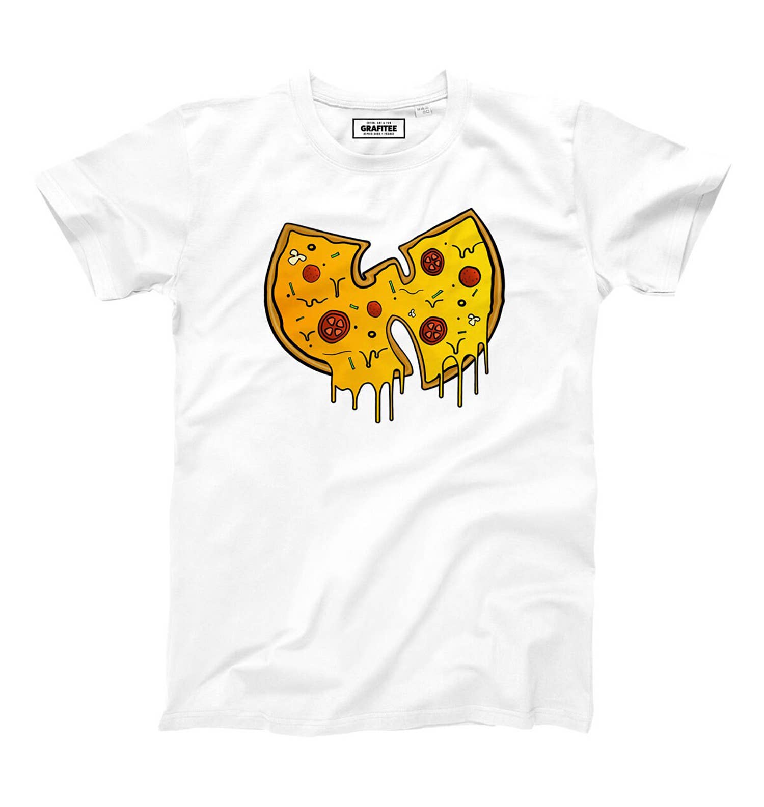 T-shirt grafica pizza Wu-Tang in cotone biologico