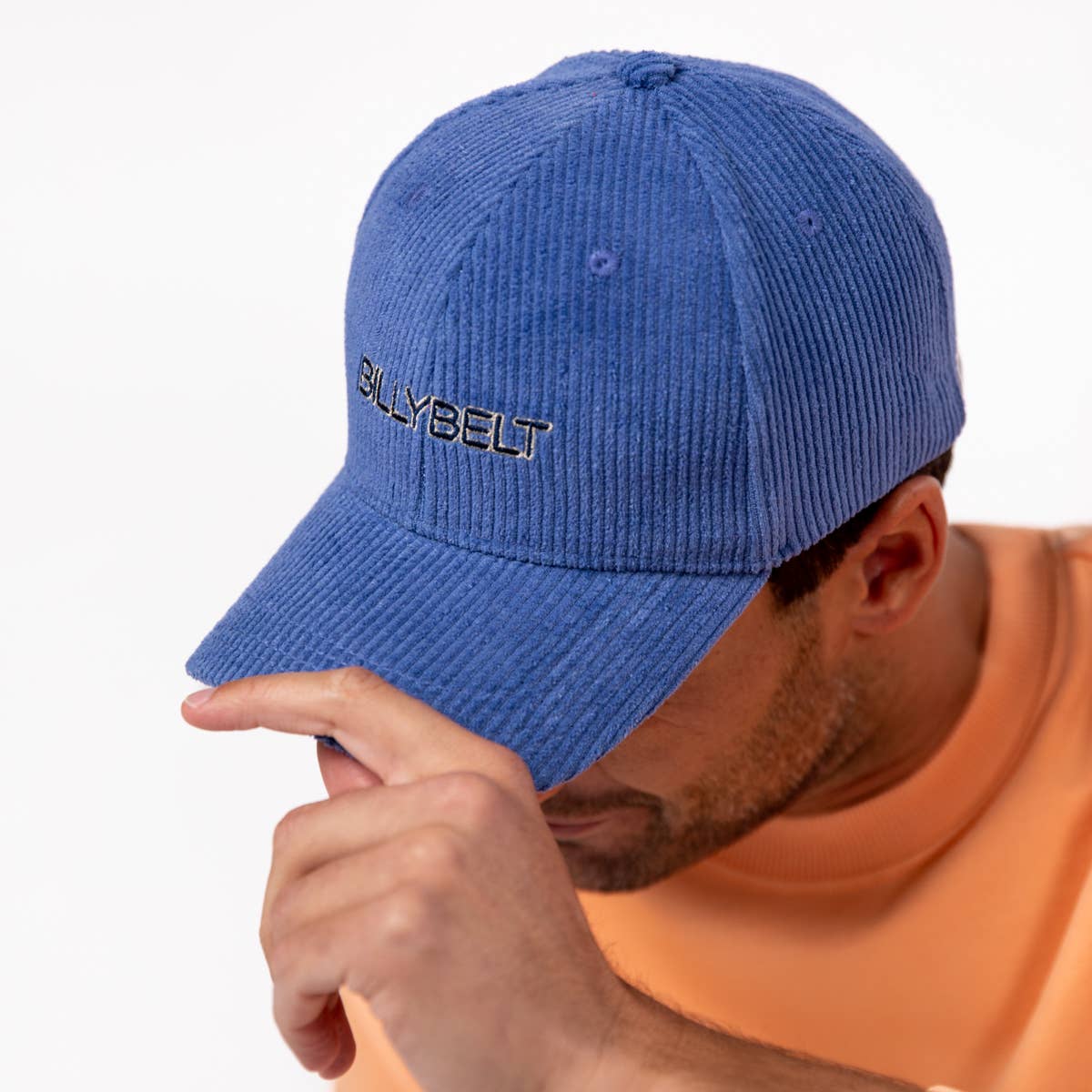 Cappellino in velluto blu