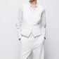 Gilet sartoriale con scollo a V e bottoni