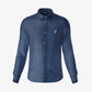 Camicia denim antimacchia in cotone