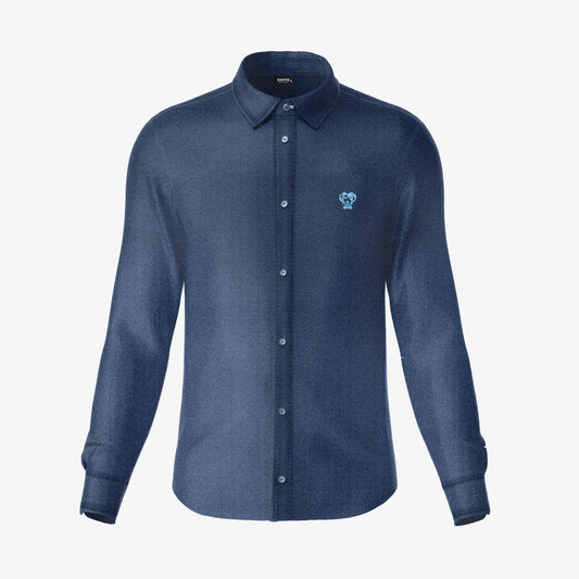 Camicia denim antimacchia in cotone