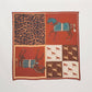 Foulard equestre patchwork con stampa animalier