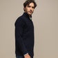 Maglione polo in maglia con zip da uomo