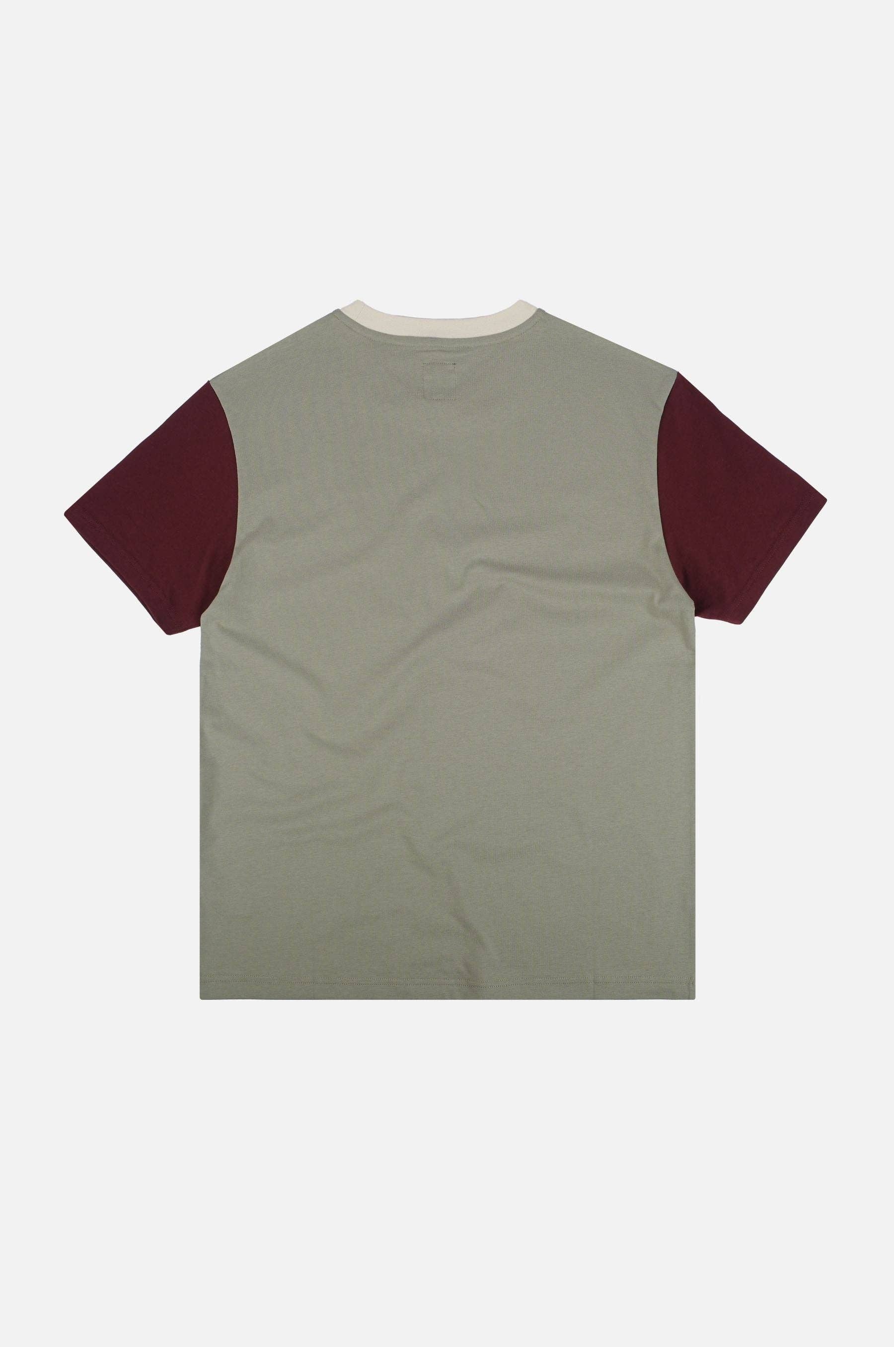 T-shirt Uomo Color Block Velo di Ferro con Ricamo Elefante