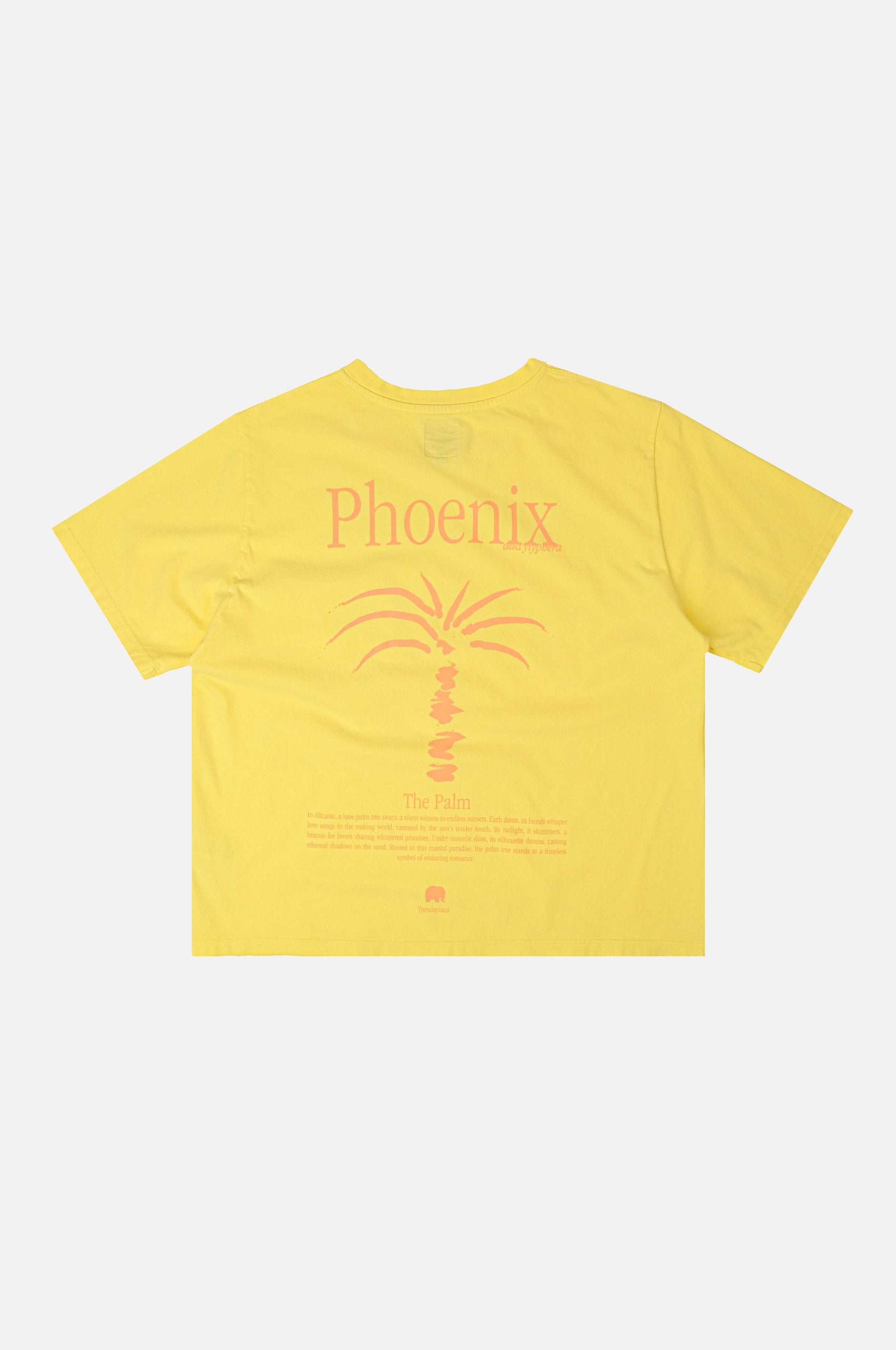 T-shirt donna pigment-dye Phoenix gialla in cotone organico