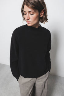 Maglione in maglia girocollo a coste