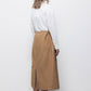 Gonna midi in gabardine a trapezio