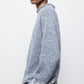 Maglione jacquard in maglia con girocollo