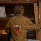 Sopracamicia overshirt senape con ricamo Race
