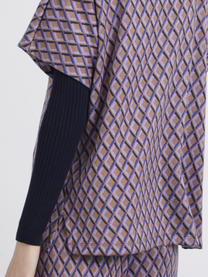Maglione jacquard a rombi dalla vestibilità rilassata