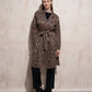 Trench coat animalier da donna