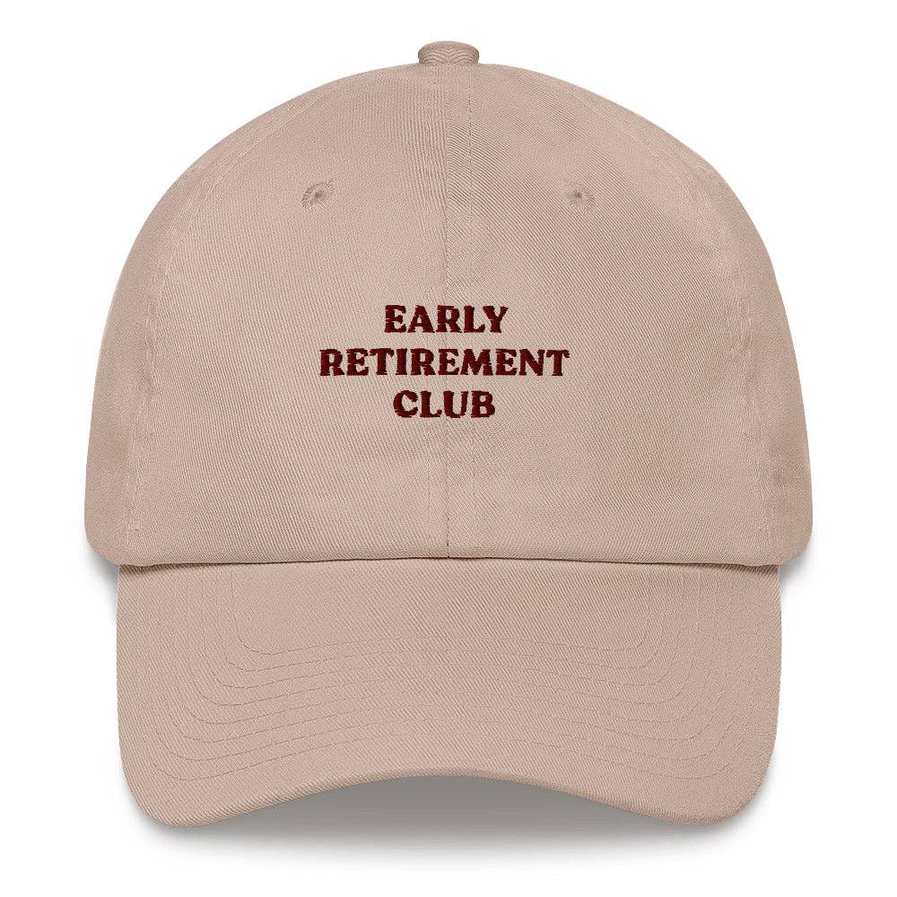 Cappellino "Early Retirement Club" ricamato