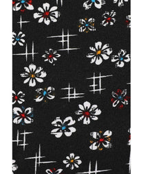 Camicia slim fit nera fantasia floreale