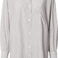 Camicia lunga Rosa a righe blu in popeline di cotone biologico