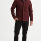 Giacca overshirt chic bordeaux in cotone