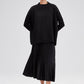 Tunica in maglia oversize con spalle scese